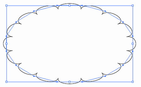 Illustratorで雲形を描く7