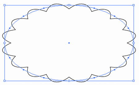Illustratorで雲形を描く13