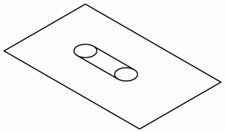 板に長丸穴を空ける14