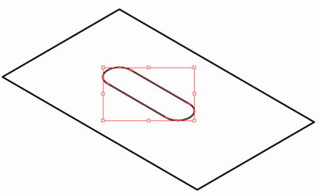 板に長丸穴を空ける18