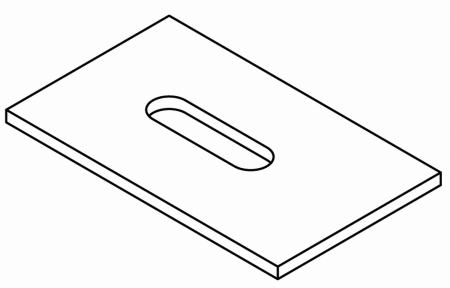 板に長丸穴を空ける20