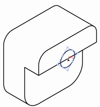 段差のある穴24