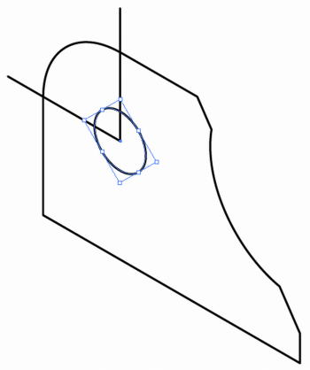 円柱の中心が空間にある形状09