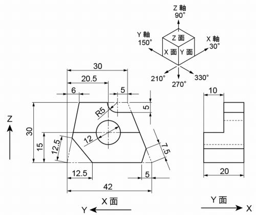 テクニカルイラストで楕円で距離を測る01