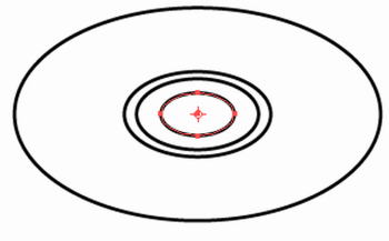 テクニカルイラストで円錐台に切りかき04