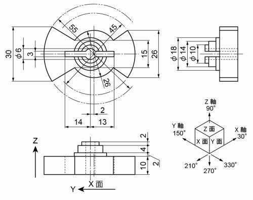 テクニカルイラストで扇形を描く01