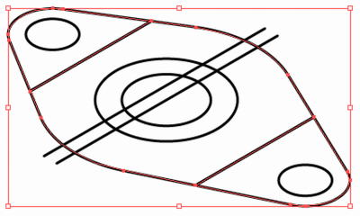 テクニカルイラストで段差のある部品14
