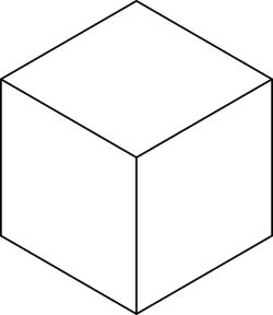 テクニカルイラスト立方体